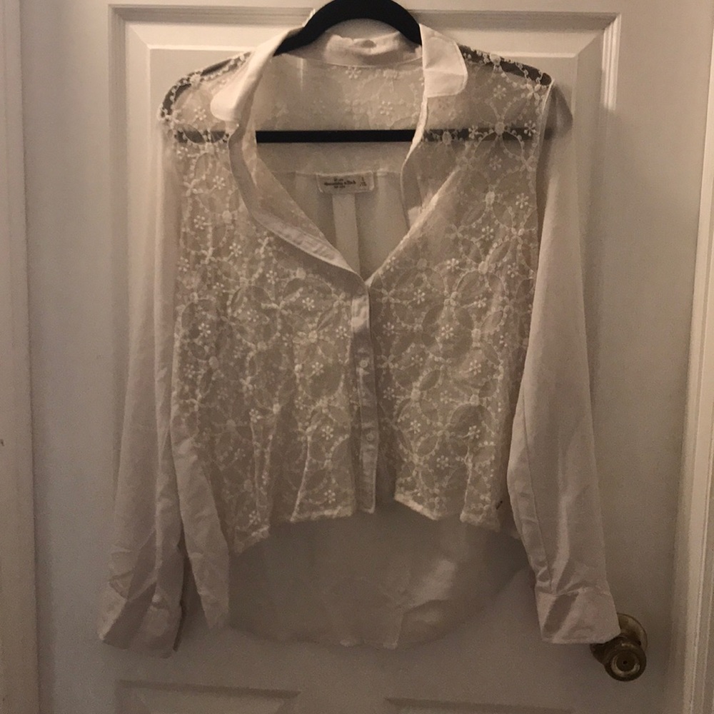 Abercrombie white blouse